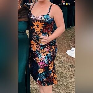 Dress the Population sequin midi